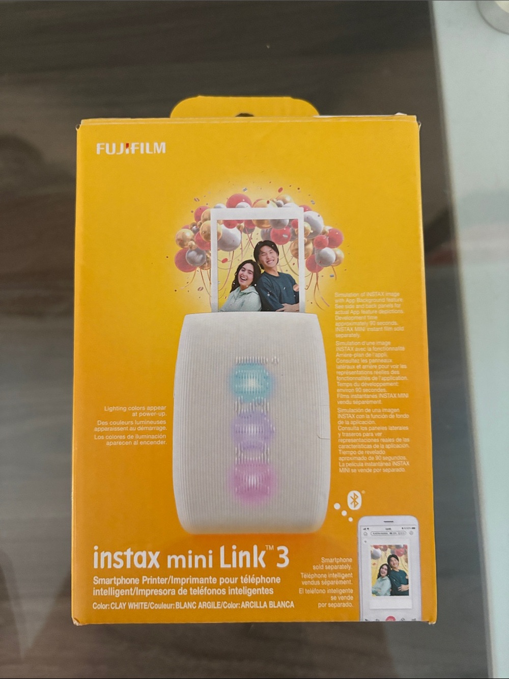 Fujifilm instax mini Link 3 — Yellow Packaging with White Printer